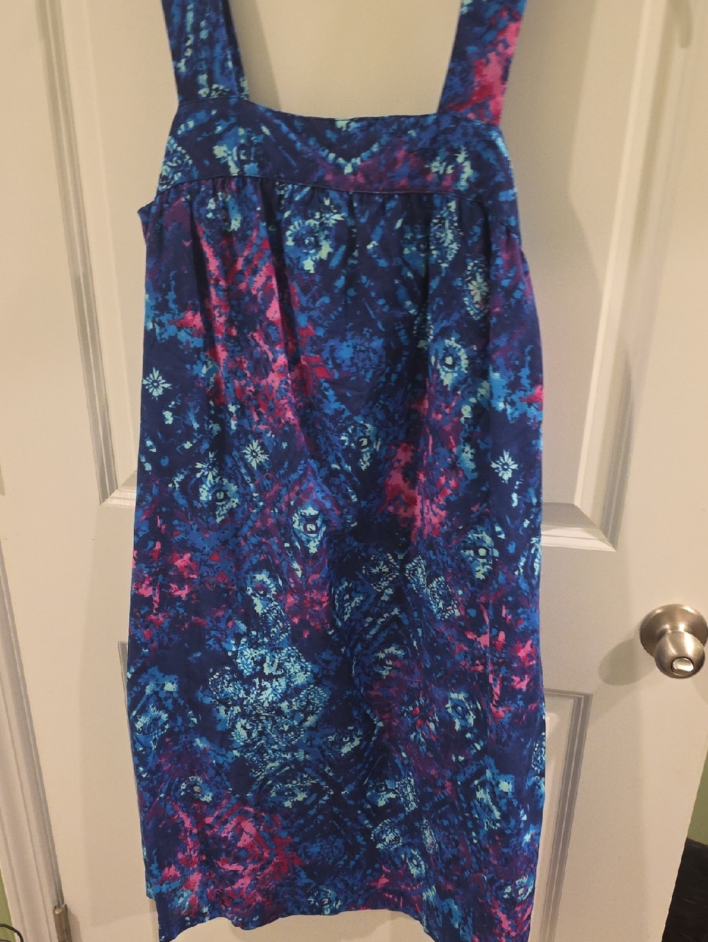 Blue & Pink Printed Dress